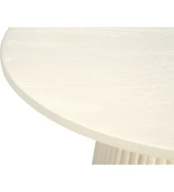 Stolik kawowy PATO 50 cm drewno mango biała