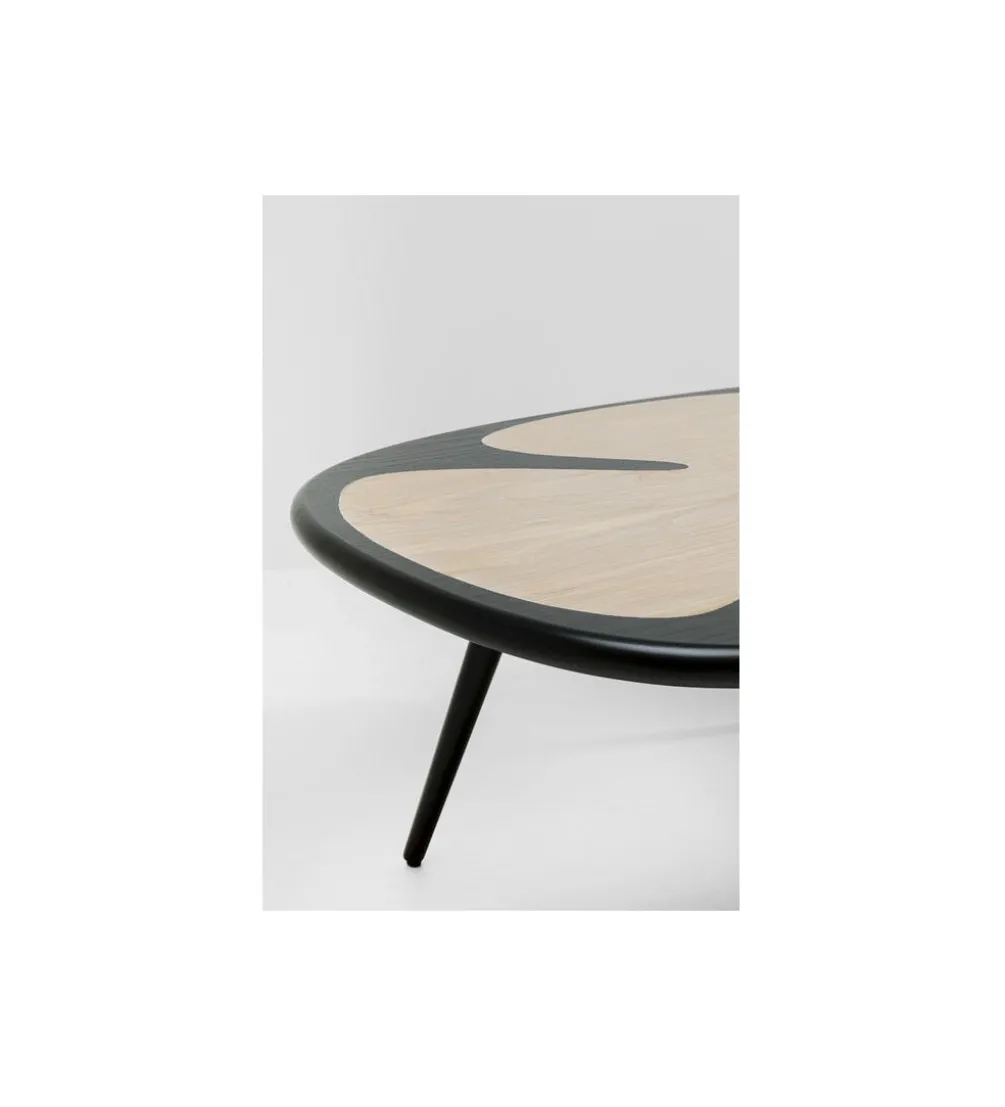 Stolik kawowy PETAL 90 cm naturalny czarny