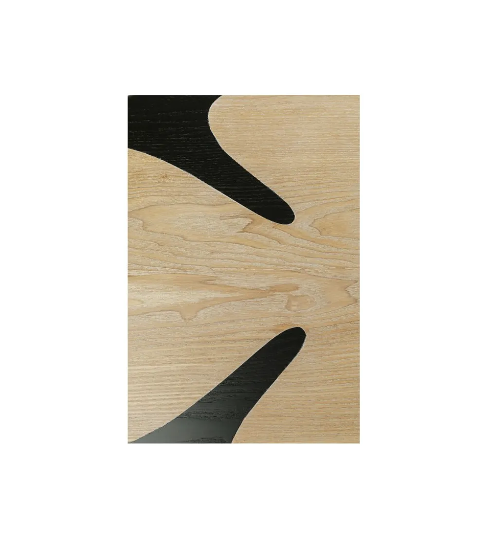 Stolik kawowy PETAL 90 cm naturalny czarny