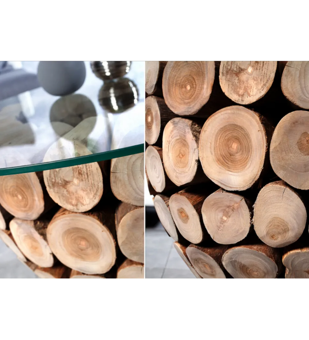 Stolik kawowy Pure Nature 70 cm drewno Teak