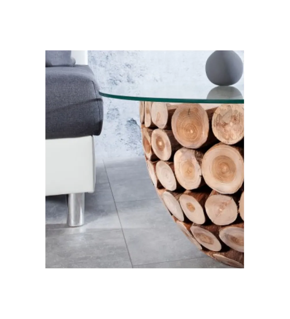 Stolik kawowy Pure Nature 70 cm drewno Teak