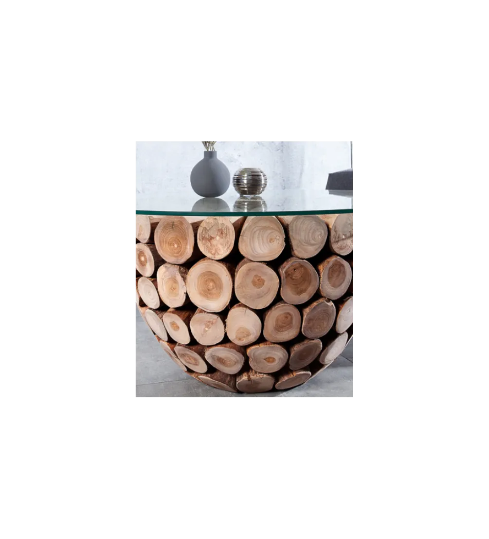 Stolik kawowy Pure Nature 70 cm drewno Teak