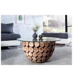 Stolik kawowy Pure Nature 70 cm drewno Teak