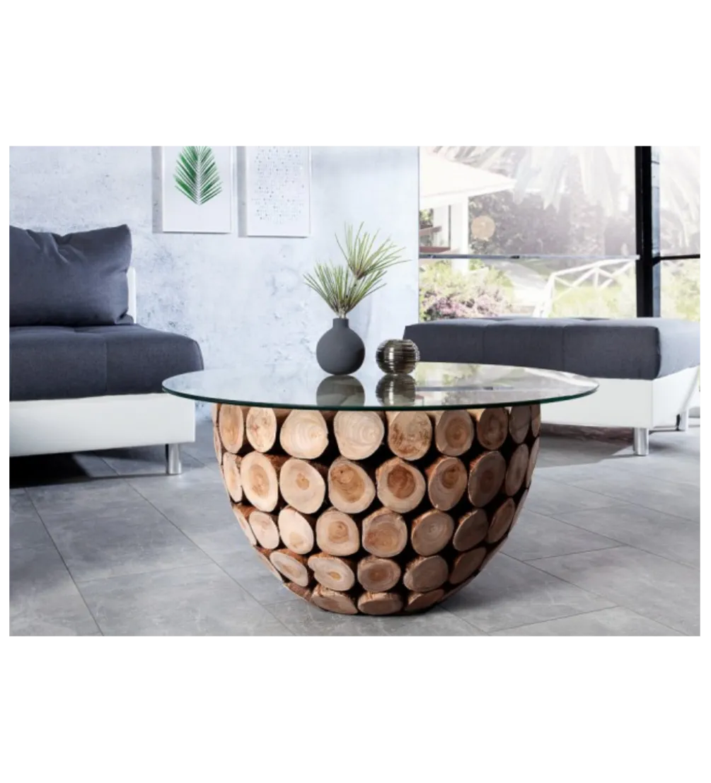 Stolik kawowy Pure Nature 70 cm drewno Teak