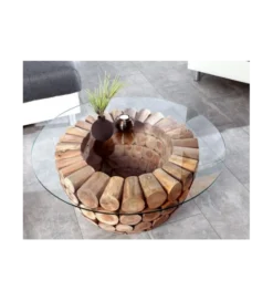 Stolik kawowy Pure Nature 70 cm drewno Teak