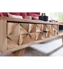 Stolik kawowy REWA 95 cm drewno akacja