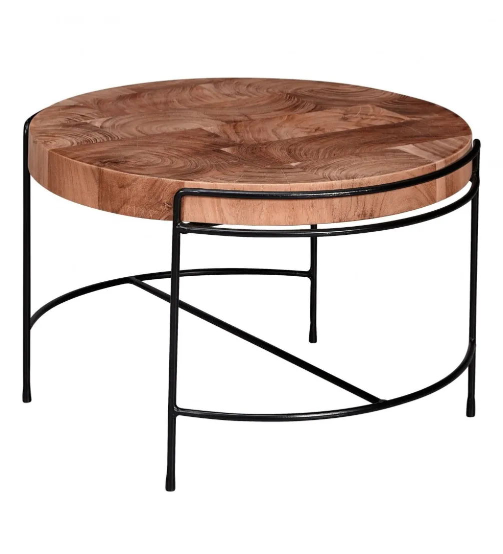 Stolik kawowy RIBERA 62 cm drewno akacja