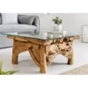 Stolik kawowy RIVERSIDE 80 cm drewno teak bez szkła