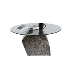 Stolik kawowy ROCKY 90 cm szary marmur