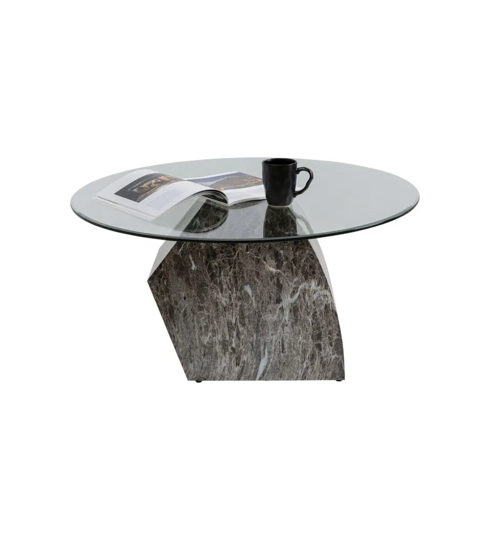 Stolik kawowy ROCKY 90 cm szary marmur