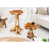 Stolik kawowy ROOT 70 cm drewno teak naturalny