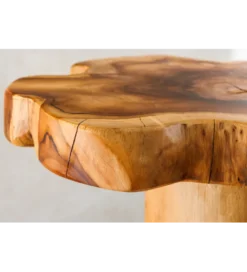 Stolik kawowy ROOT 70 cm drewno teak naturalny