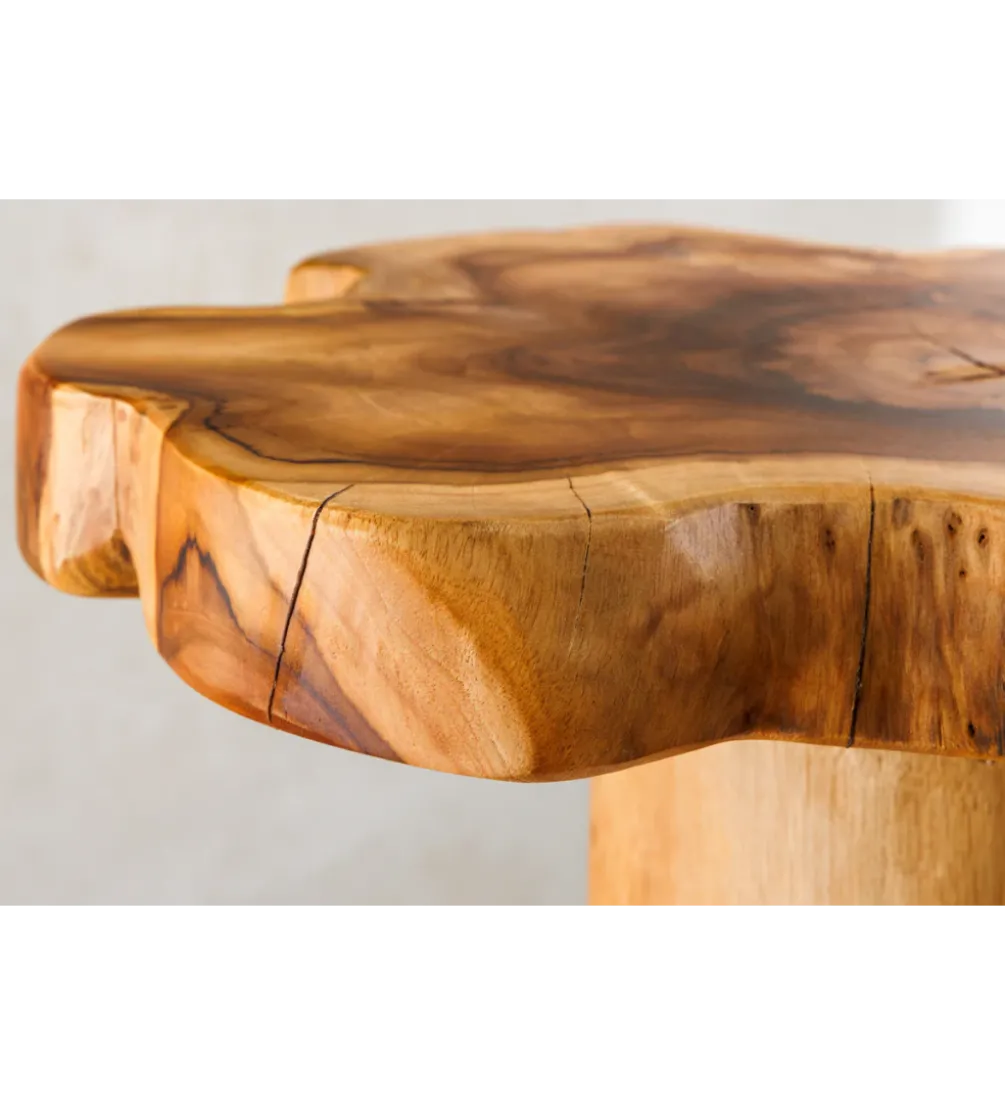 Stolik kawowy ROOT 70 cm drewno teak naturalny