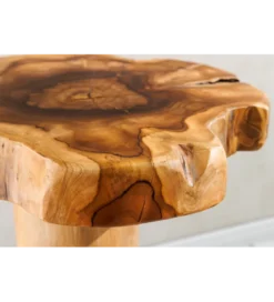 Stolik kawowy ROOT 70 cm drewno teak naturalny