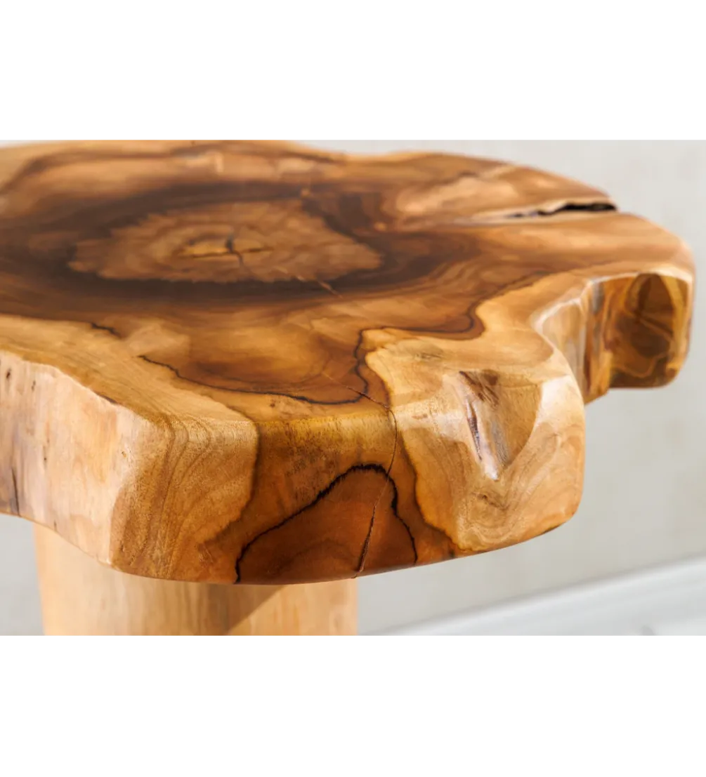 Stolik kawowy ROOT 70 cm drewno teak naturalny