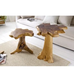 Stolik kawowy Root 60 cm drewno Teak