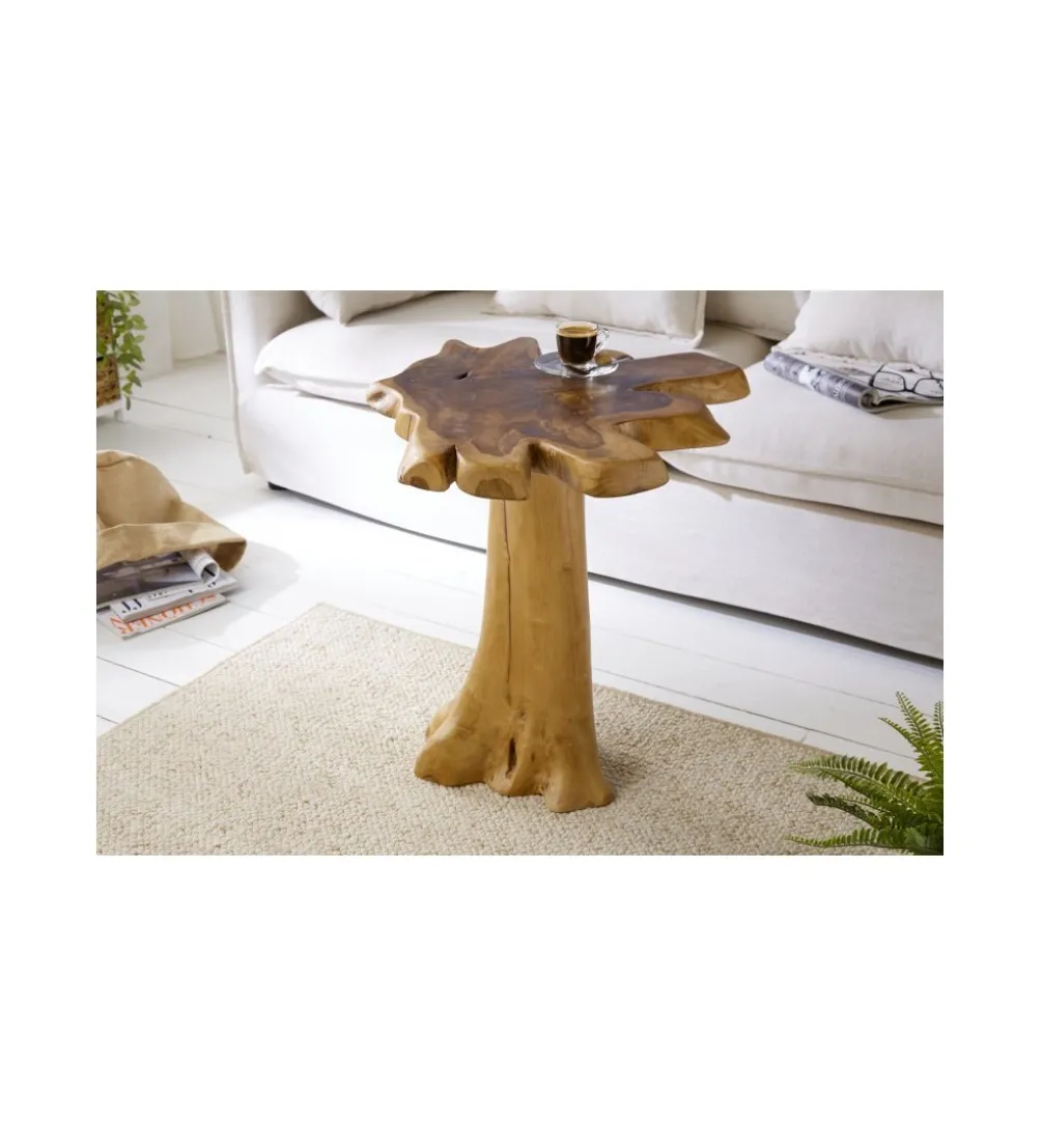 Stolik kawowy Root 60 cm drewno Teak