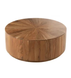 Stolik kawowy ROUND 90 cm drewno akacja naturalny