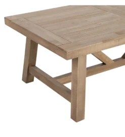 Stolik kawowy RUBBERY 130 cm drewno kauczuk naturalne