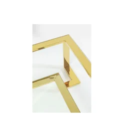 Stolik kawowy RUSH 120 cm złoty szklany