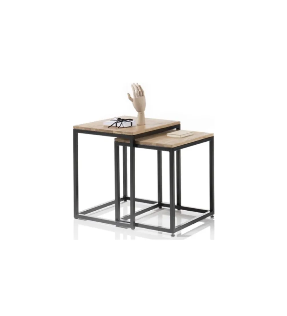 Stolik kawowy SAKURA set 2 dębowe
