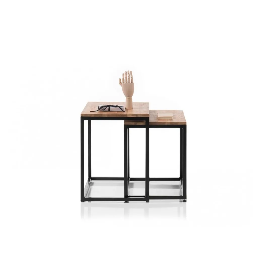 Stolik kawowy SAKURA set 2 dębowe