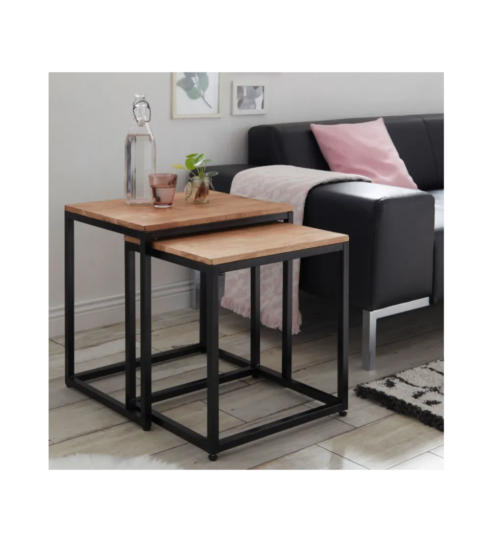 Stolik kawowy SAKURA set 2 dębowe