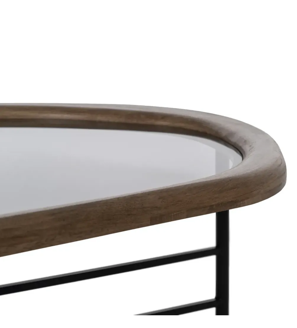 Stolik kawowy SATAMY 120 cm naturalny czarny