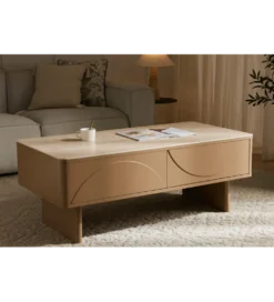 Stolik kawowy SAVOY 120 cm kolor trawertynu