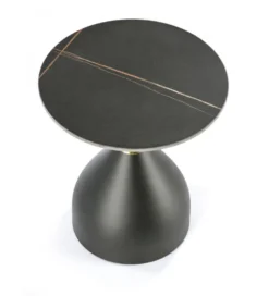 Stolik kawowy SCALITA 50 cm ceramika w optyce marmuru