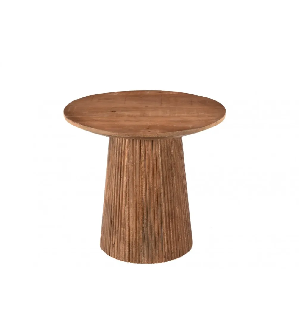 Stolik kawowy SELVETOR 50 cm drewno mango