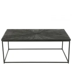 Stolik kawowy Shanil 120 cm drewno czarny