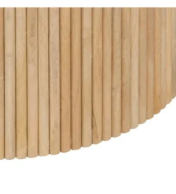 Stolik kawowy SPINDIMA 80 cm drewno mango marmur
