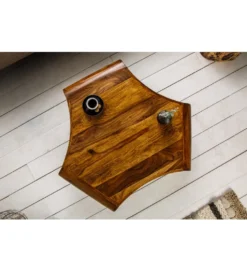 Stolik kawowy SPIN RETRO drewno Sheesham