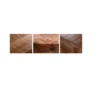Stolik Kawowy Storage Orient 60 Cm srebrny Z Blatem drewna akacji