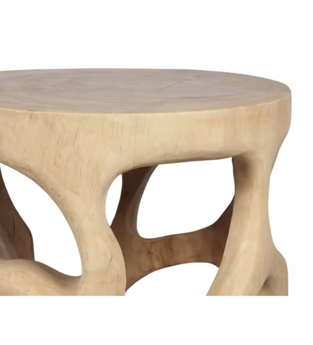 Stolik kawowy SUAR 50 cm drewno suar naturalne