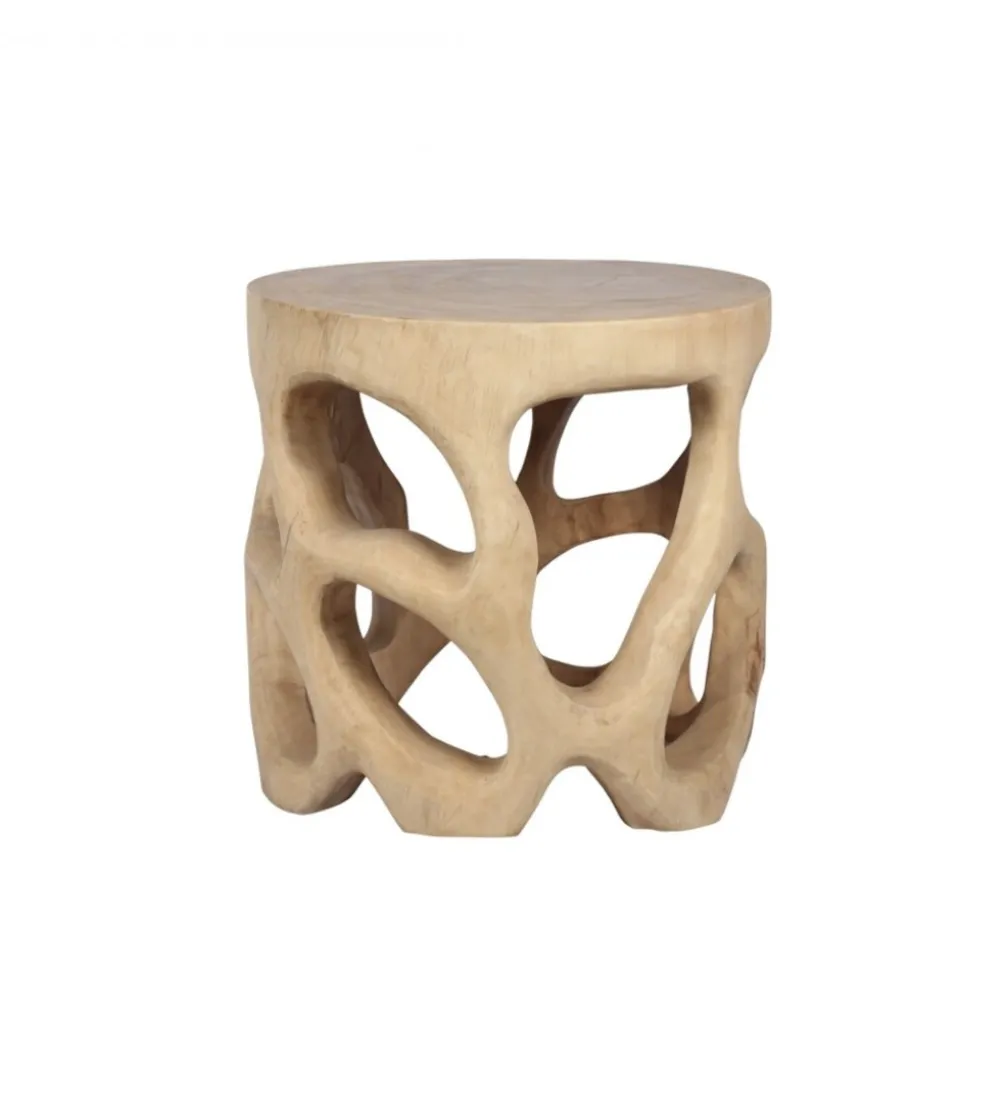 Stolik kawowy SUAR 50 cm drewno suar naturalne