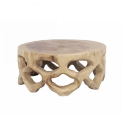 Stolik kawowy SUAR 70 cm drewno suar naturalne