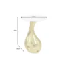 Stolik kawowy TEAR 60 cm złoty biały marmur
