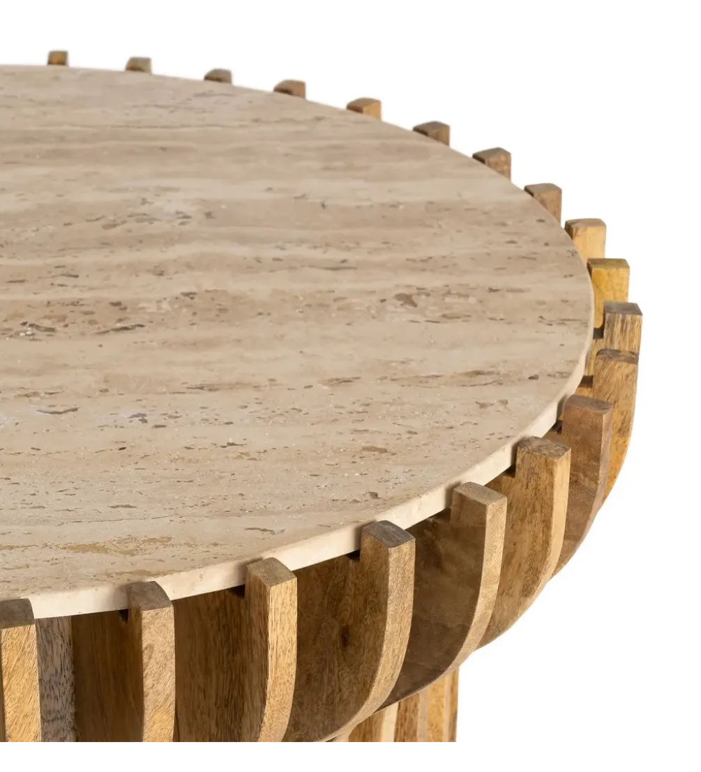 Stolik kawowy TEKALEMA 78 cm drewno mango
