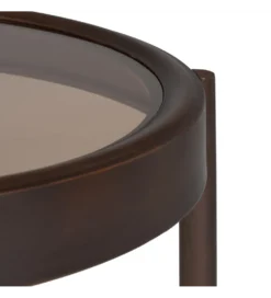 Stolik kawowy TERVO 75 cm ciemny brąz