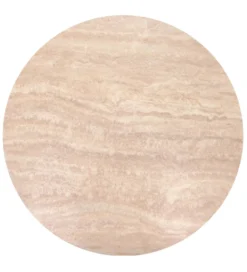 Stolik kawowy TIMORA II 70 cm blat w optyce trawertynu podstawa kaszmir