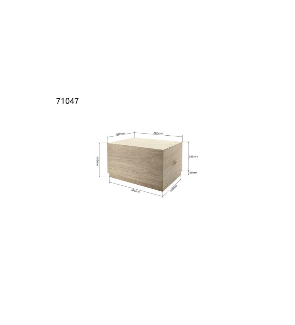 Stolik kawowy TRAVERTINO TRUNK 80 x 60 cm