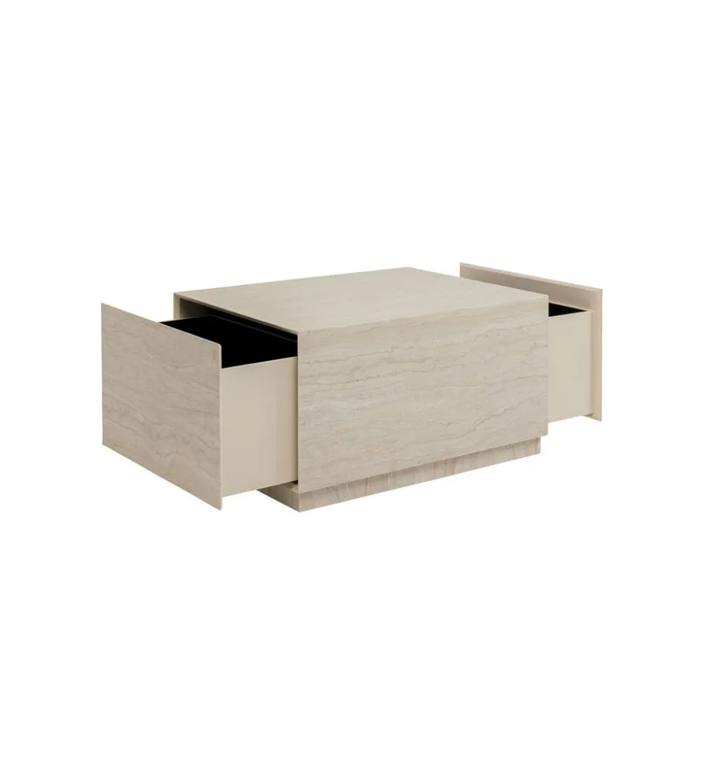 Stolik kawowy TRAVERTINO TRUNK 80 x 60 cm