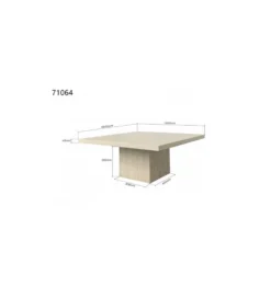 Stolik kawowy TRAVERTINO 100 x 100 cm naturalny