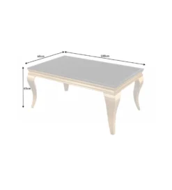Stolik kawowy TRENTINO Modern Barock 100 cm czarny