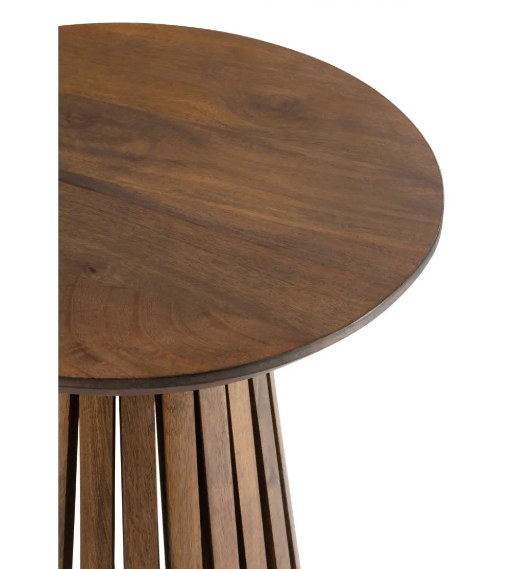 Stolik kawowy VINCENT 40 cm drewno mango brązowy