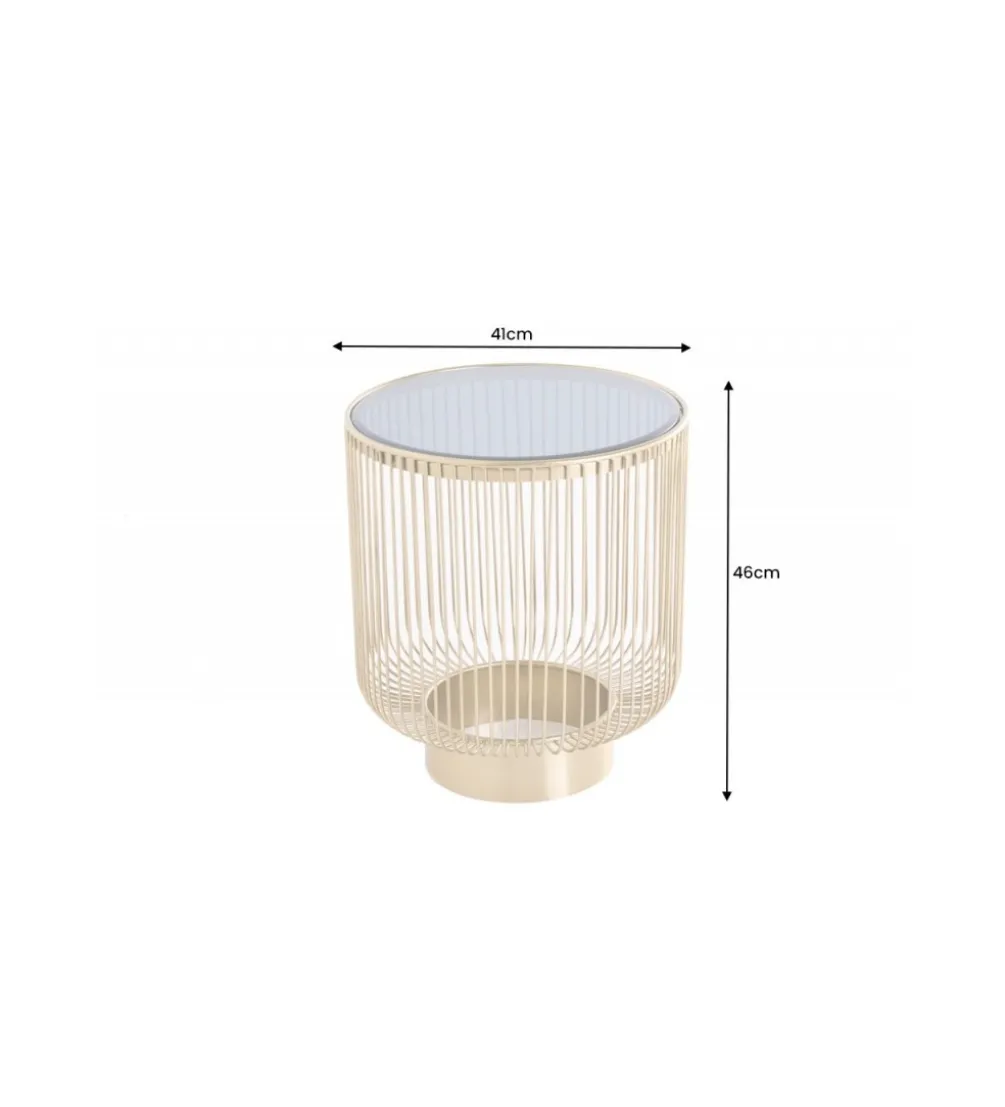 Stolik kawowy Vittel 41 cm czarno złoty
