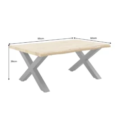 Stolik kawowy WILD 90 cm wygląd naturalnego dębu