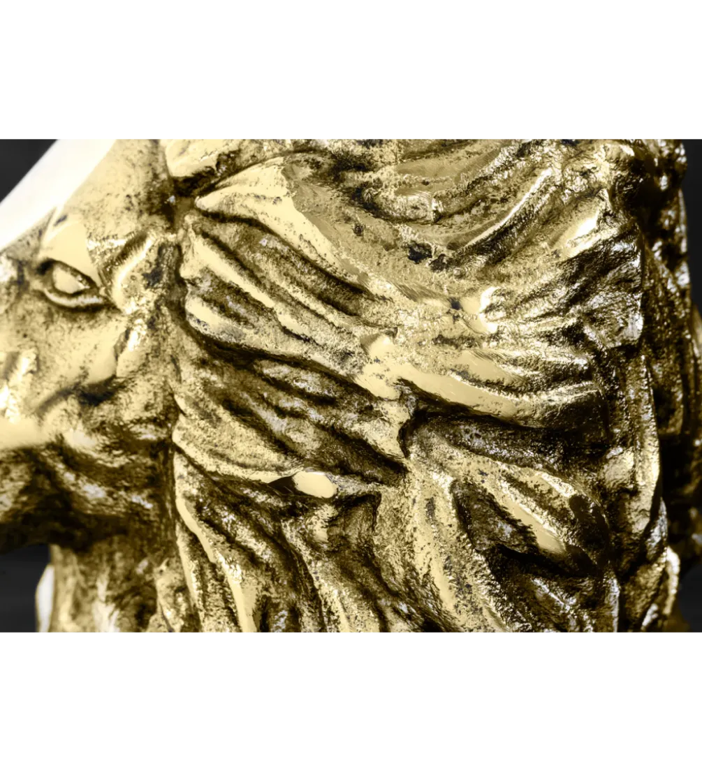 Stolik kawowy WILDLIFE LION 60 cm antyczne złoto